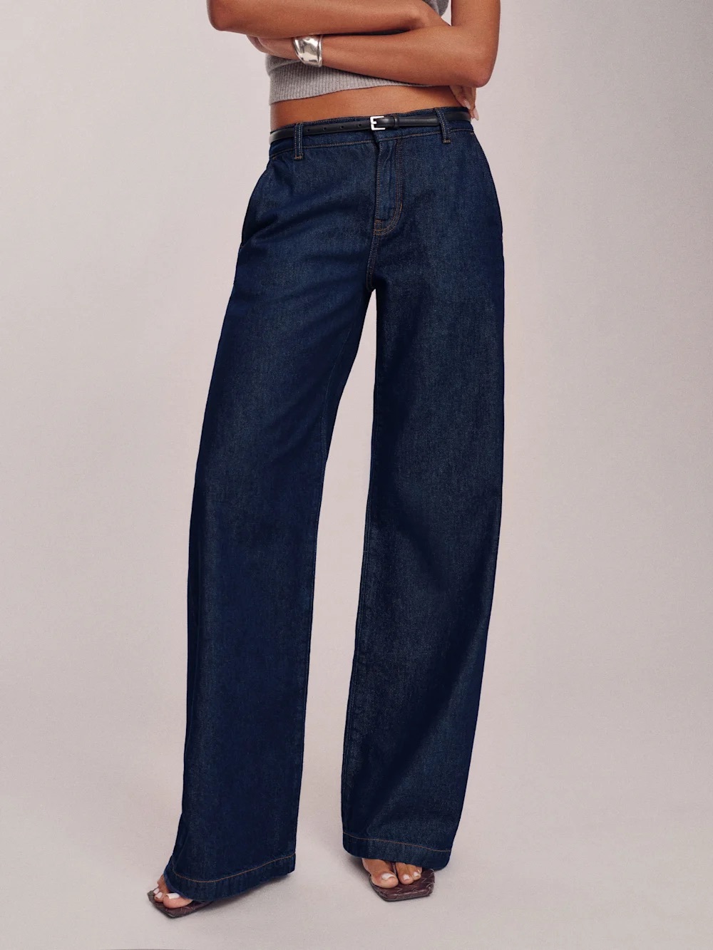NWT Reformation Elio Low Rise Denim Trouser Size 27